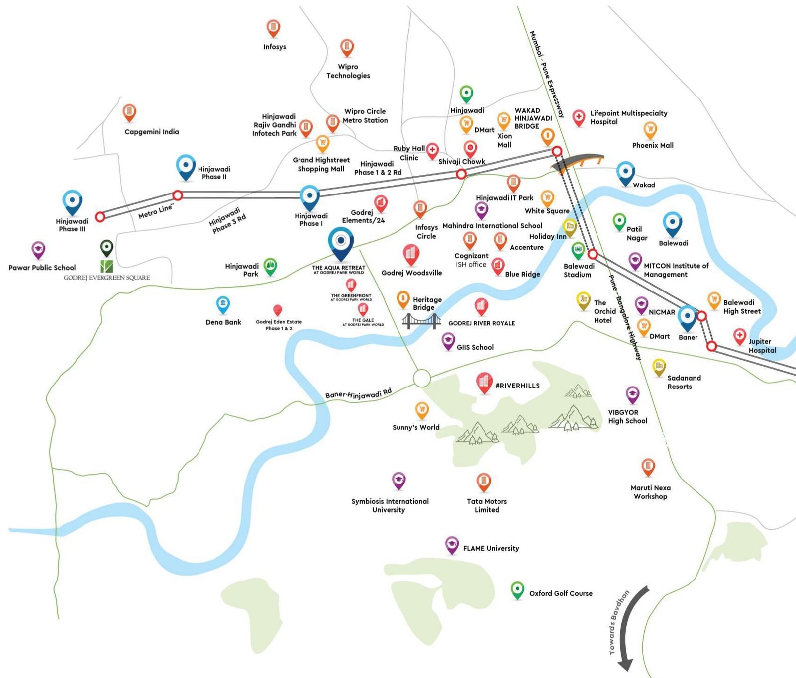 Godrej Hinjewadi, Godrej Hinjewadi Projects, Godrej Park World Hinjewadi, Godrej Greenfront Hinjewadi, Godrej Aqua Retreat Hinjewadi, Godrej Evergreen Square Hinjewadi, Godrej Properties Hinjewadi Pune, Godrej New Launch Hinjewadi